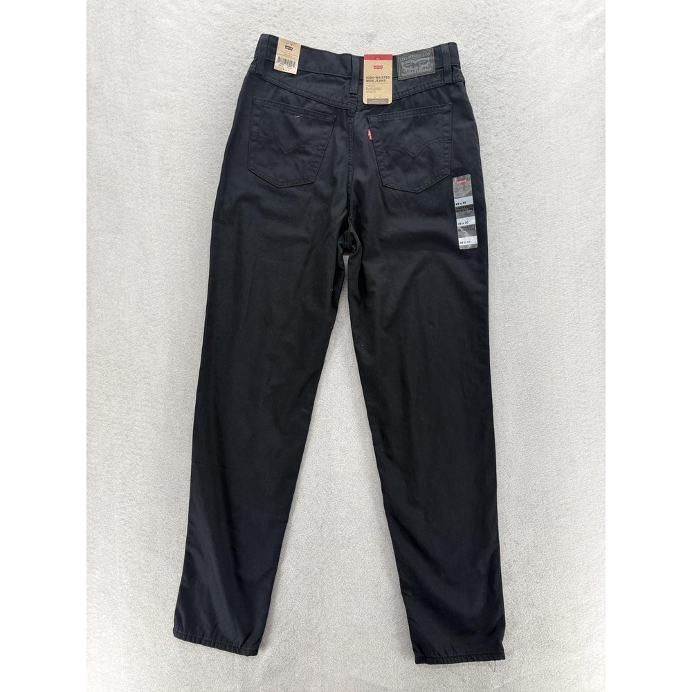 Levis High Waisted Mom Jeans Womens 28x30 Black High Rise Tapered Leg Hemp Pants